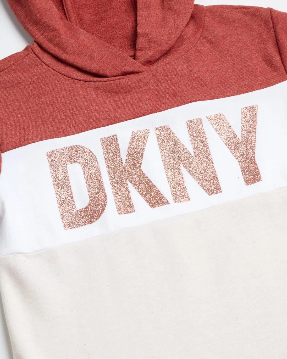 DKNY Girls' Dress - Short Sleeve Oversize T-Shirt Dress with Hood (7-16)