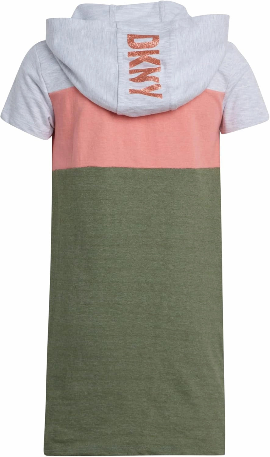 DKNY Girls' Dress - Short Sleeve Oversize T-Shirt Dress with Hood (7-16)