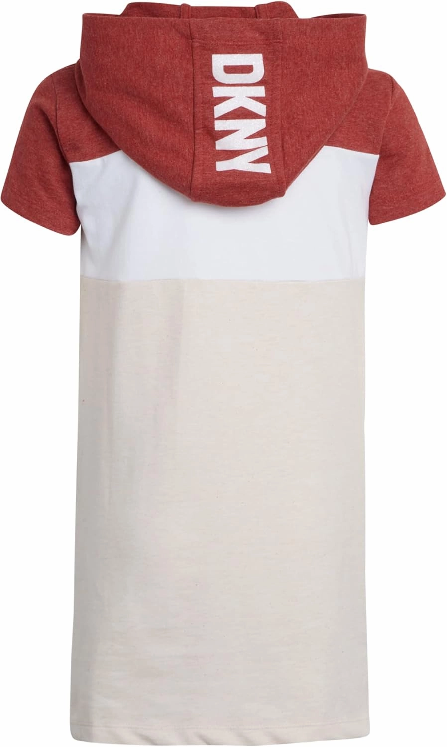 DKNY Girls' Dress - Short Sleeve Oversize T-Shirt Dress with Hood (7-16)