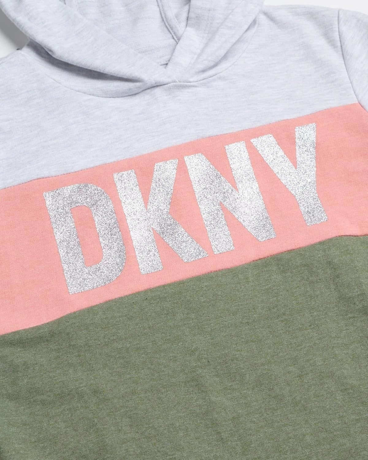 DKNY Girls' Dress - Short Sleeve Oversize T-Shirt Dress with Hood (7-16)