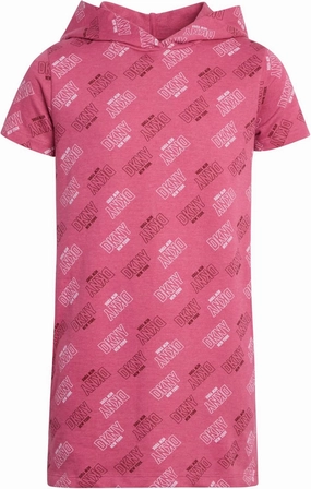 DKNY Girls' Dress - Short Sleeve Oversize T-Shirt Dress with Hood (7-16)