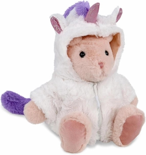 DolliBu Baby Pink Rabbit Unicorn Plush Stuffed Animal Toy - Super Soft Rabbit Unicorn Dress Up with Removable Plush Unicorn Outfit, Cute Rabbit Unicorn Fantasy Plush Gift with Unicorn Dress - 8 Inches
