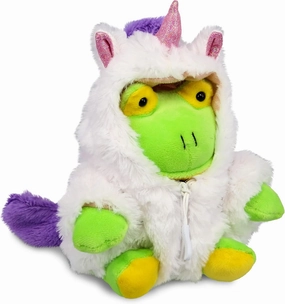 DolliBu Green Frog Unicorn Plush Stuffed Animal Toy - Super Soft Frogcorn Dress Up with Removable Plush Unicorn Outfit, Cute Fantasy Wildlife Gift with Name Personalization - 6 Inches
