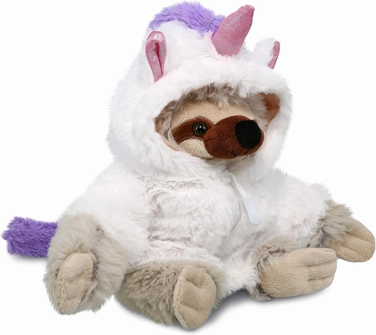 DolliBu Sloth Unicorn Plush Stuffed Animal Toy - Super Soft Slothcorn Dress Up with Removable Plush Unicorn Outfit, Cute Fantasy Wildlife Gift with Name Personalization - 7.5 Inches
