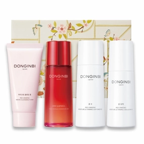 Donginbi Red Ginseng Essential Care Set - Korean Red Ginseng Skin Care Routine Kit, Skin Moisturizing for All Skin Type, Korean Skin Care