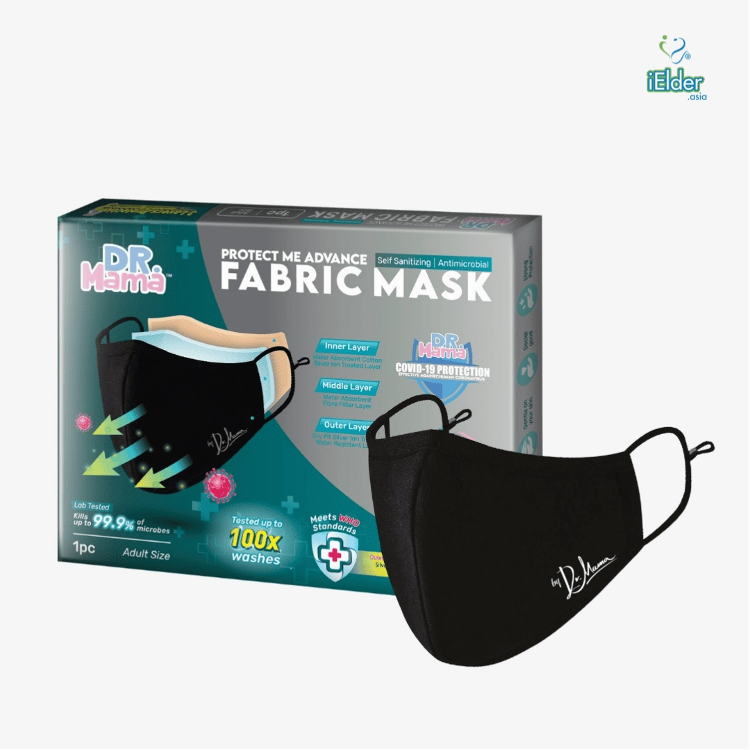 Dr. Mama Protect Me ADVANCE Adjustable Fabric Face Mask Version 5 - (ADULT) Water Resistant Layer