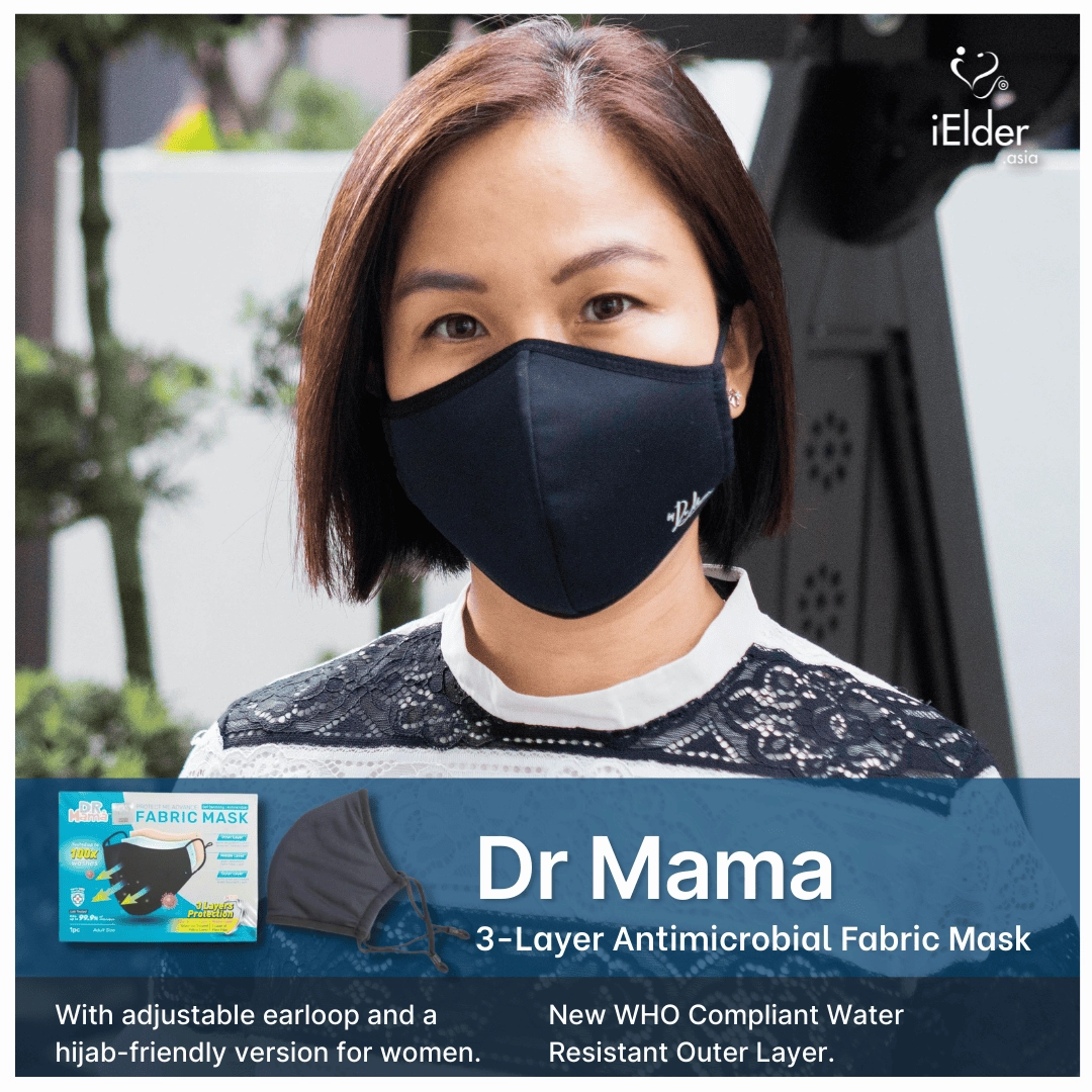 Dr. Mama Protect Me ADVANCE Adjustable Fabric Face Mask Version 5 - (ADULT) Water Resistant Layer