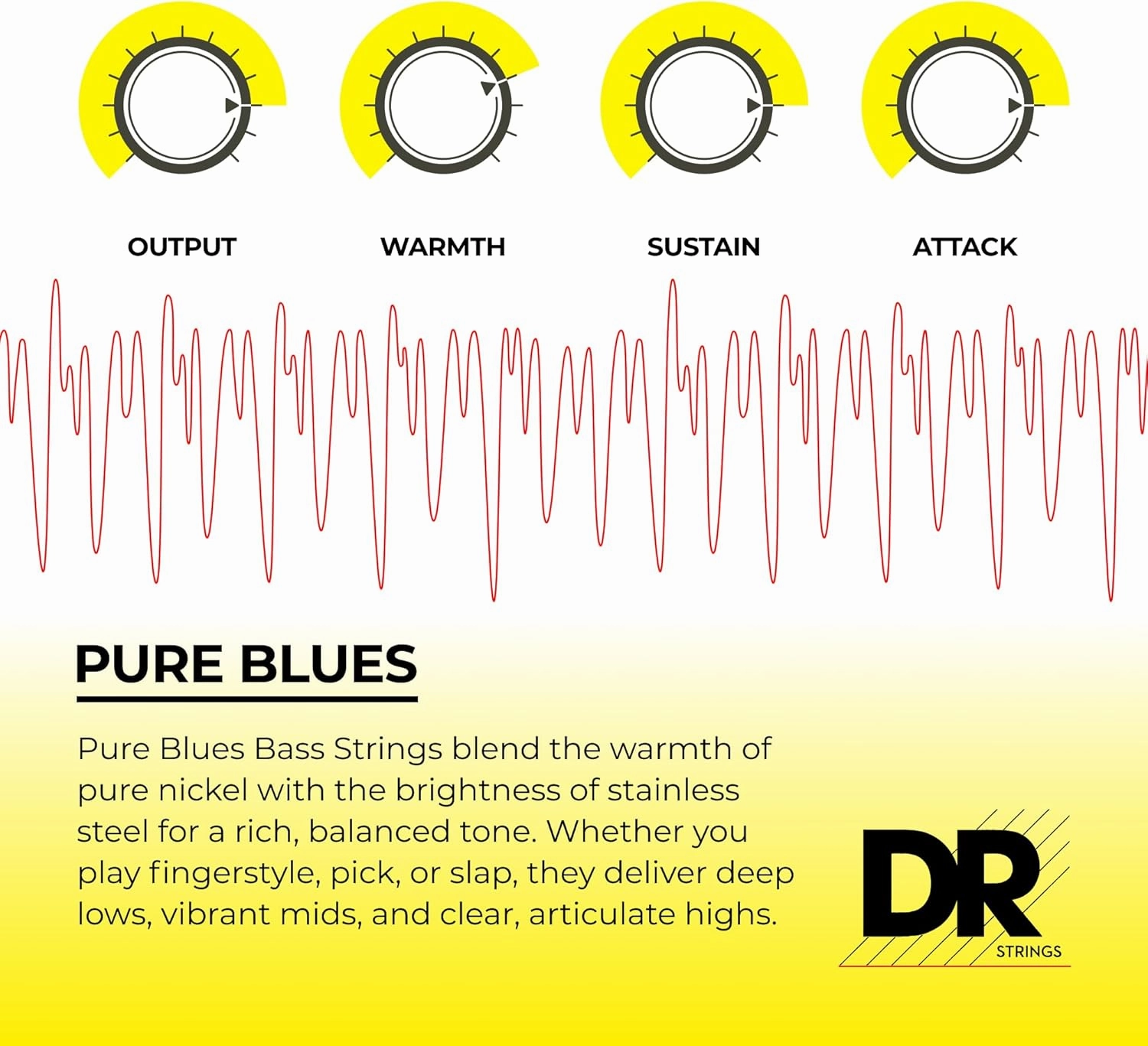 DR Strings PB-45/100 Pure Blues Bass Guitar Strings
