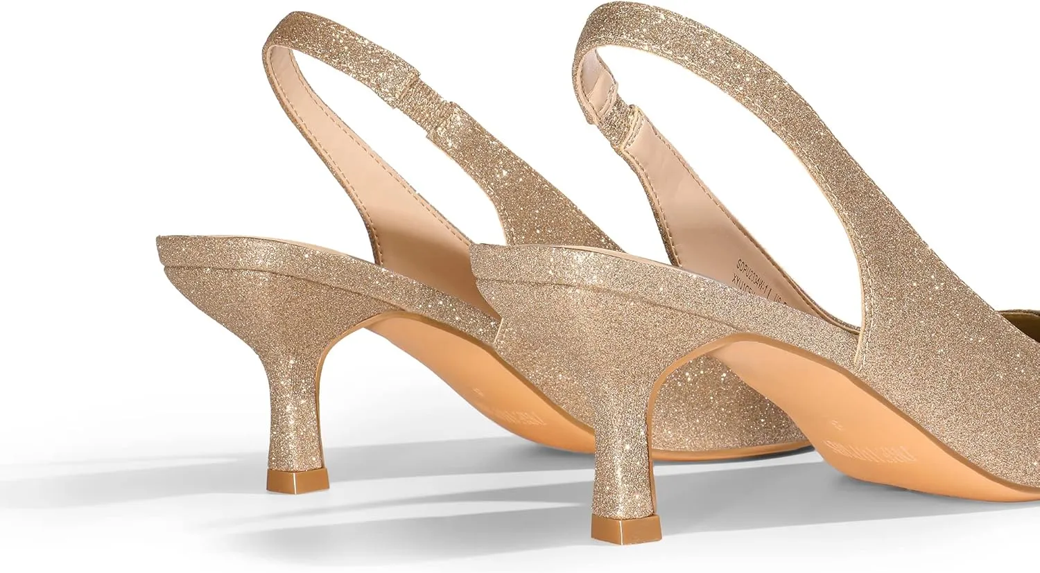 DREAM PAIRS Women’s Closed Toe Kitten Heels Pointed Toe Slingback Low Heels Dress Bridal Wedding Pumps Shoes