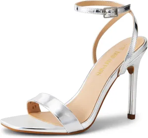 DREAM PAIRS Women’s High Stilettos Open Square Toe Ankle Strap Heels Sexy Comfort Strappy Dress Shoes Wedding Bridal Pumps Sandals