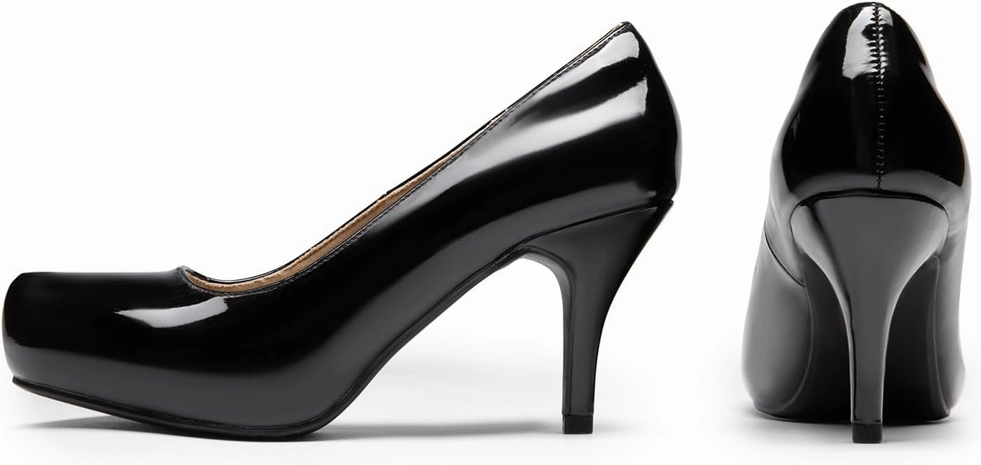 DREAM PAIRS Tiffany Women's Classic Elegant Versatile Low Stiletto Heel Dress Platform Pumps Shoes