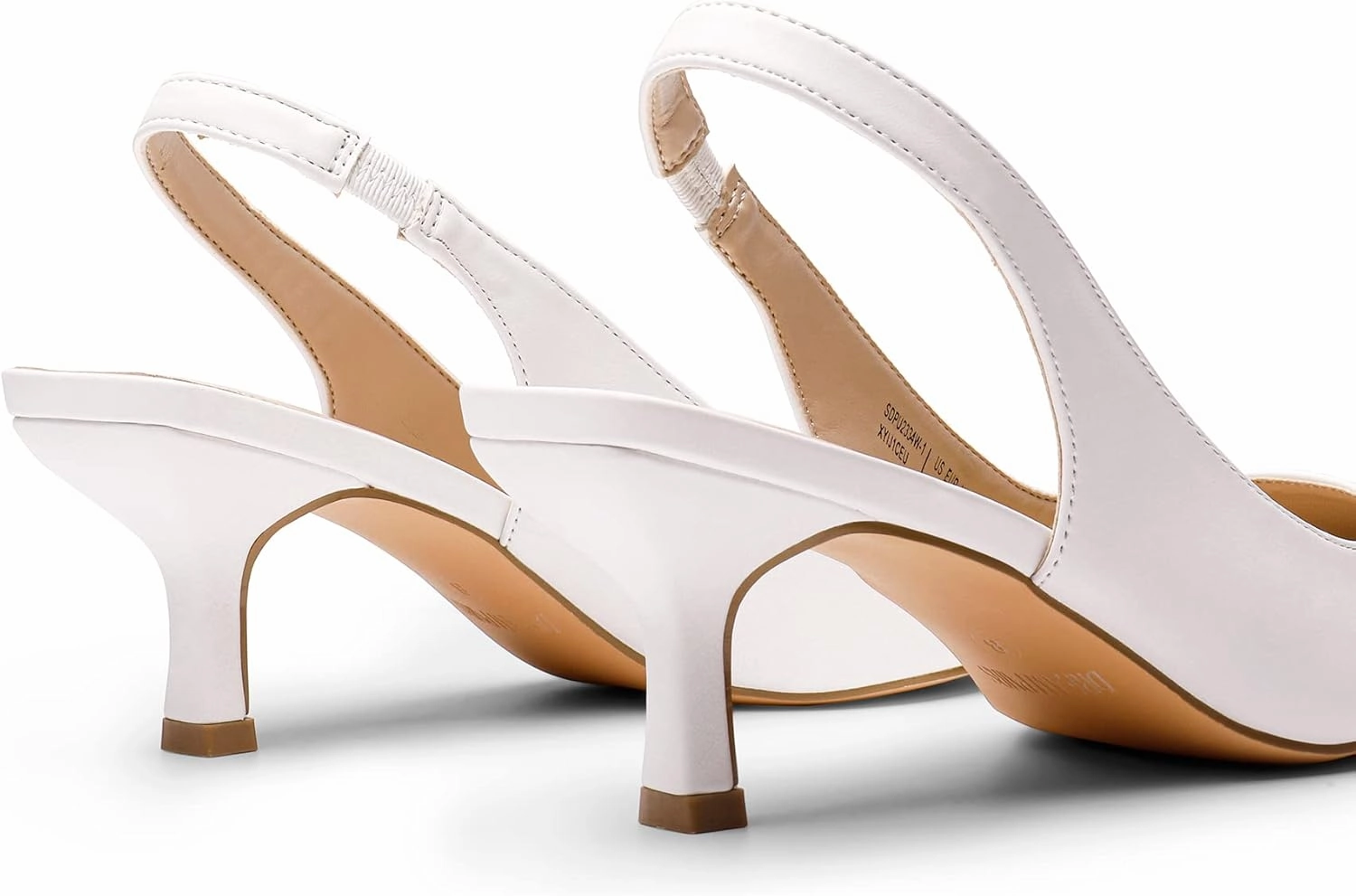 DREAM PAIRS Women’s Closed Toe Kitten Heels Pointed Toe Slingback Low Heels Dress Bridal Wedding Pumps Shoes
