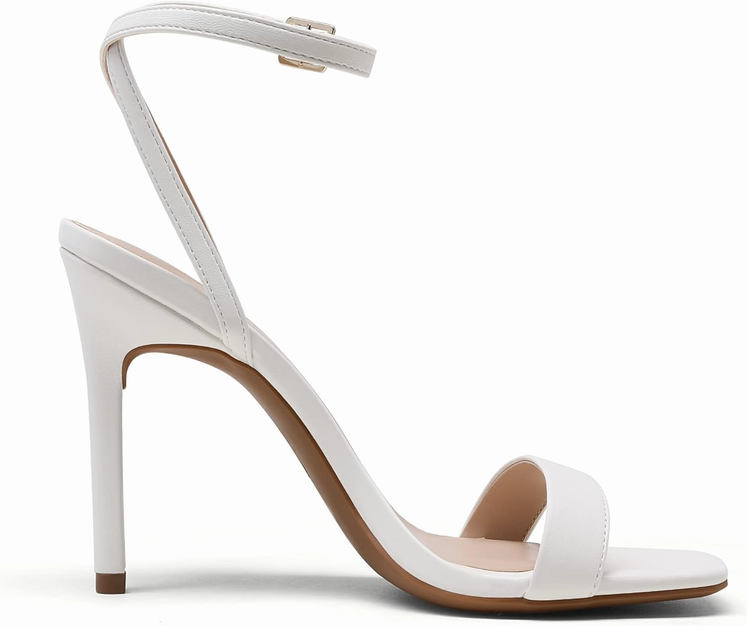 DREAM PAIRS Women’s High Stilettos Open Square Toe Ankle Strap Heels Sexy Comfort Strappy Dress Shoes Wedding Bridal Pumps Sandals