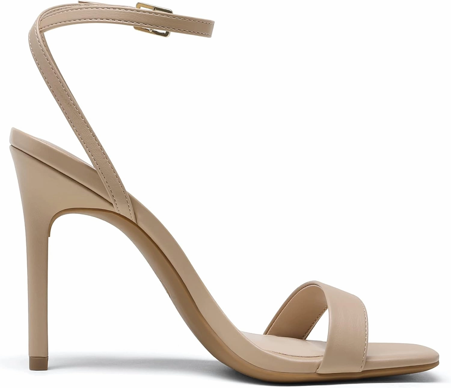 DREAM PAIRS Women’s High Stilettos Open Square Toe Ankle Strap Heels Sexy Comfort Strappy Dress Shoes Wedding Bridal Pumps Sandals