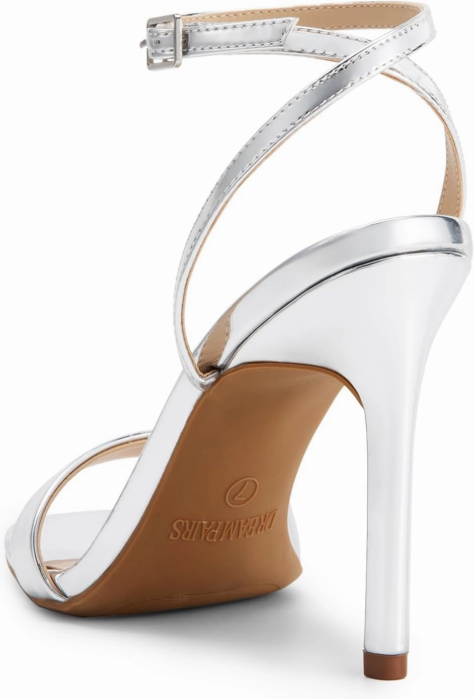 DREAM PAIRS Women’s High Stilettos Open Square Toe Ankle Strap Heels Sexy Comfort Strappy Dress Shoes Wedding Bridal Pumps Sandals