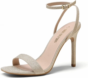 DREAM PAIRS Women’s High Stilettos Open Square Toe Ankle Strap Heels Sexy Comfort Strappy Dress Shoes Wedding Bridal Pumps Sandals