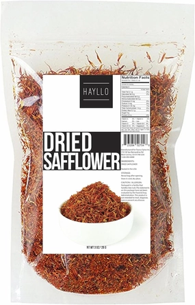 Dried Safflower in Resealable Bag, 3 Ounces