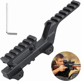 Dual Scope Mount for Exps3 T1 T2 Optic Sight & Peq Dbal-A2 Sight, Red Dot Sight Combo Mount Adapter Base for 20Mm Picatinny Rail, Group Type Hydra Mount Riser