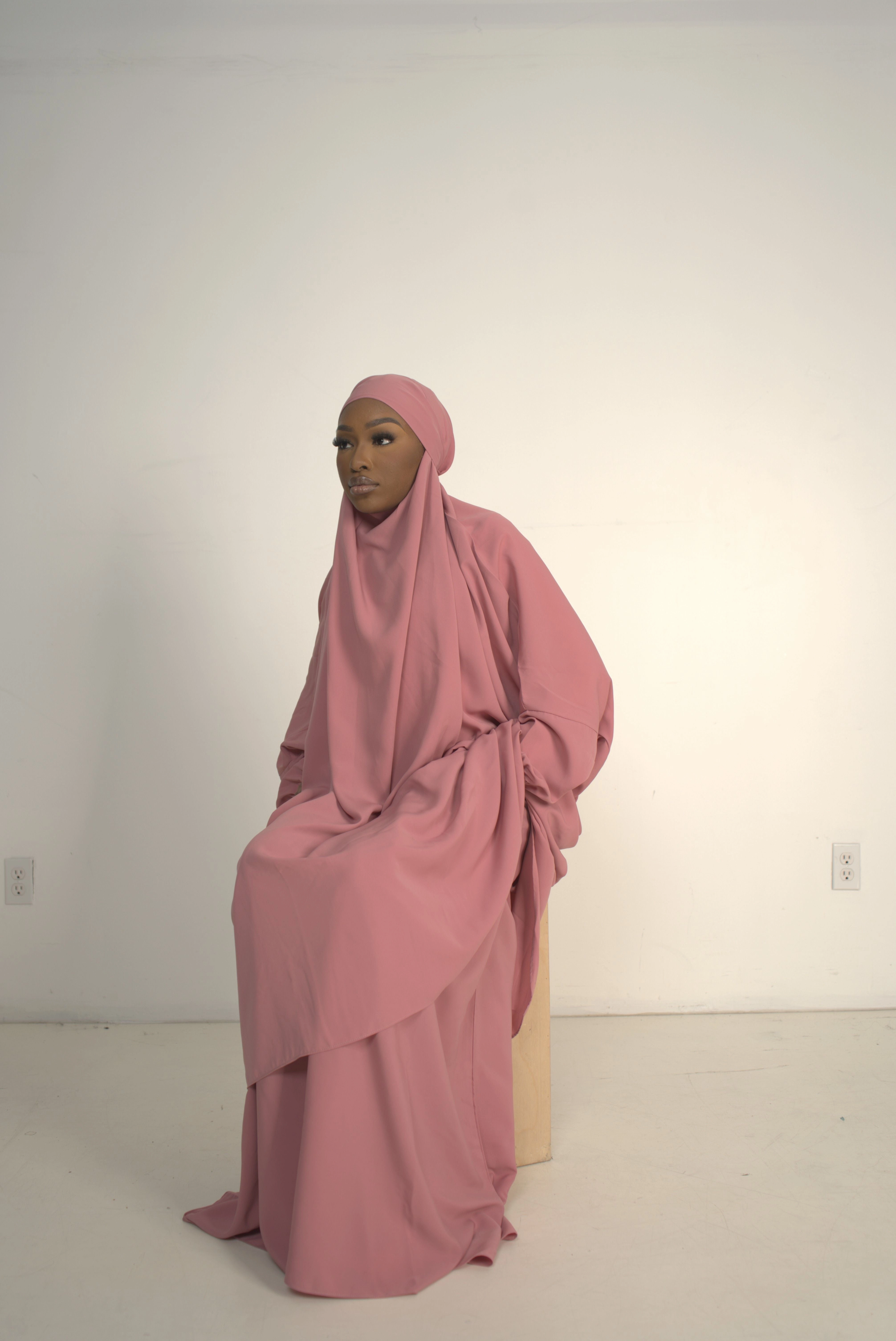 Dusty pink Two Piece Jilbab