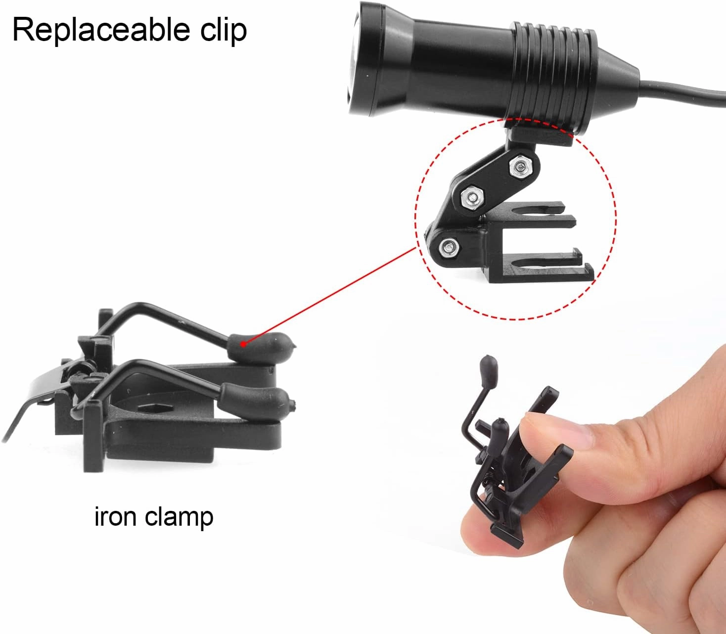 DY-409 5W LED Headlight, 3.5X/2.5X Magnification Binocular Loupe Matte Frame Optical Glass, Aluminum Box (Black,2.5X)