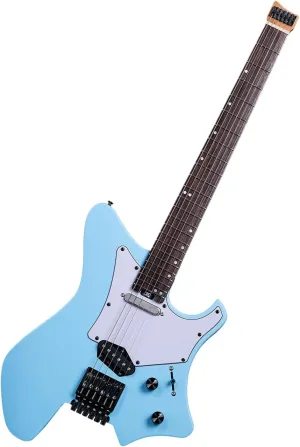 EART GW2TP-SE Lightweight Headless Electric Guitar, Solid Electric Guitar, Roasted Mahogany Body, Custom Artones-TSE pickups with Guard, Satin Finish