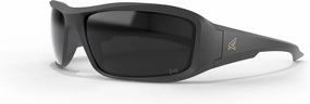 EDGE Brazeau Safety Glasses, Polarized Lenses, Non-Slip, Impact/Scratch Resistant, 99.9% UV Protect, ANSI Z87 Rated (Black, Polarized Smoke Vapor Shield)