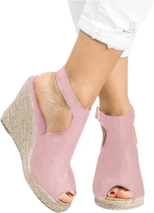 Eduavar Sandals Women Dressy Summer, Sandals for Women Dressy Summer High Wedge Platforms Sandals Bow Tie Sandals Shoes