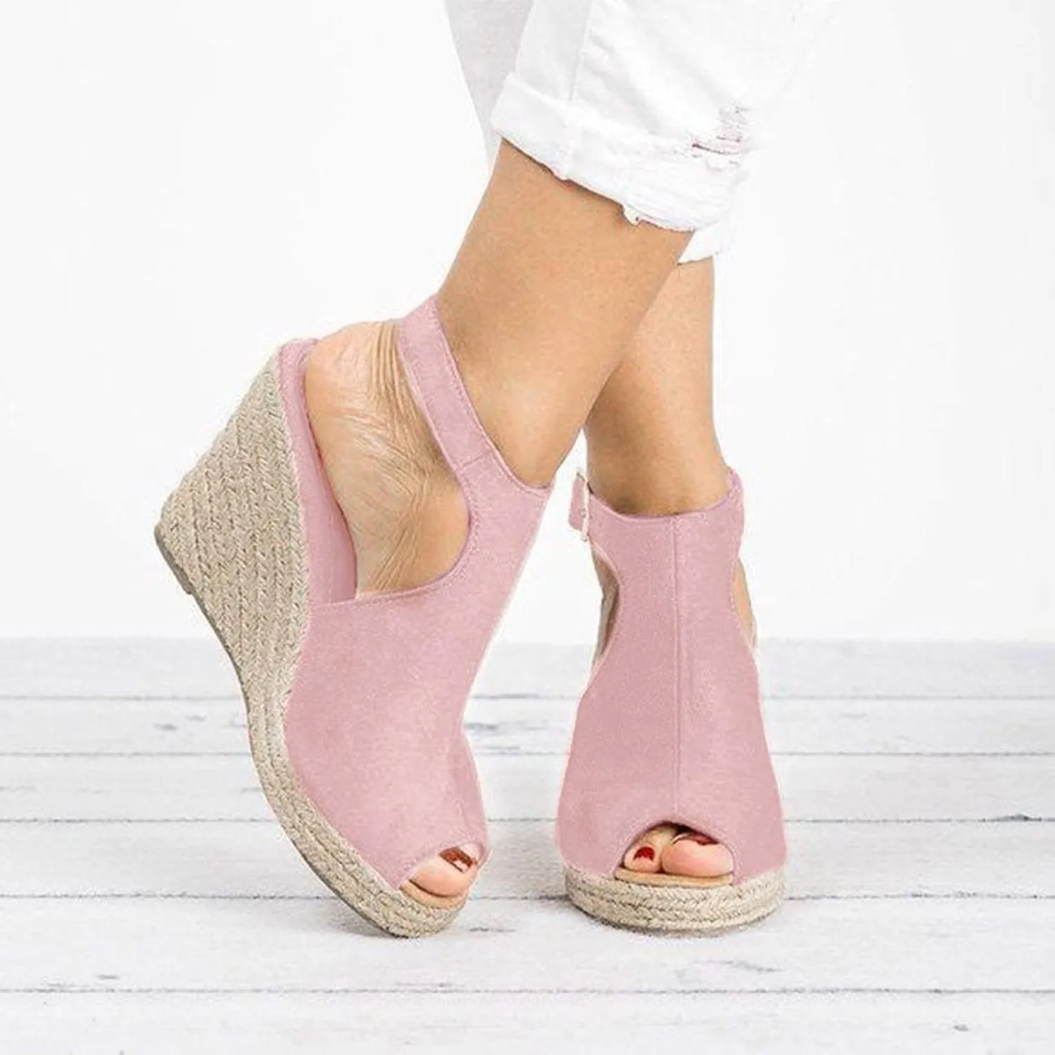 Eduavar Sandals Women Dressy Summer, Sandals for Women Dressy Summer High Wedge Platforms Sandals Bow Tie Sandals Shoes