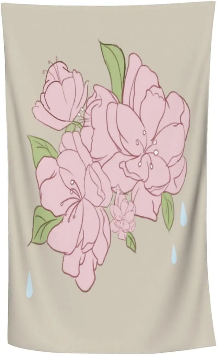 EkcoS Divided Peach Blossoms Microfiber Absorbent Bath Towel,Soft and Absorbent, Towels for Bathroom, Gym, Hotel, and Spa (32x52inches)