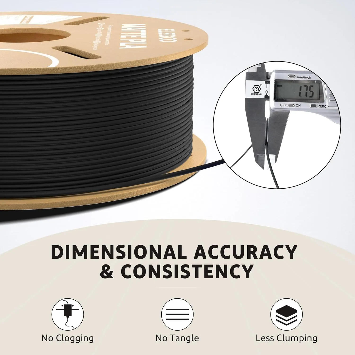ELEGOO Matte PLA Filament Sakura Pink 1KG, 1.75mm 3D Printer Filament Dimensional Accuracy  /- 0.02mm, 1kg Carboard Spool (2.2lbs) for Most FDM 3D Printers