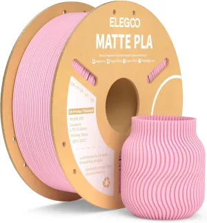 ELEGOO Matte PLA Filament Sakura Pink 1KG, 1.75mm 3D Printer Filament Dimensional Accuracy  /- 0.02mm, 1kg Carboard Spool (2.2lbs) for Most FDM 3D Printers