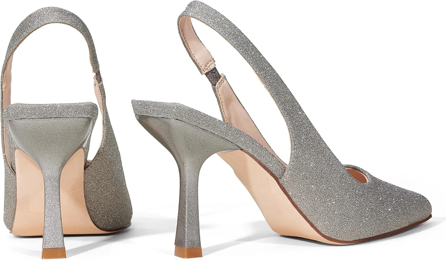 Elisabet Tang 3.14 in Trendy Slingback Stiletto Pumps for Women - Sexy Slip on Pointed Closed Toe mid High Heels Daily Party Office