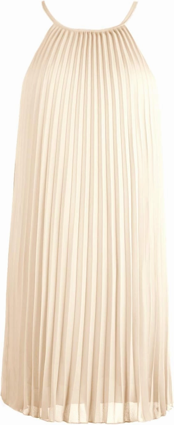 Ellames Women's 2024 Summer Spaghetti Strap Pleated Casual Swing Dress with Belt