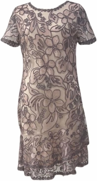 Embroidered Dress Pink and Purple Party Dress Light Luxury Style Slim Female Elegant Short Skirt 8906