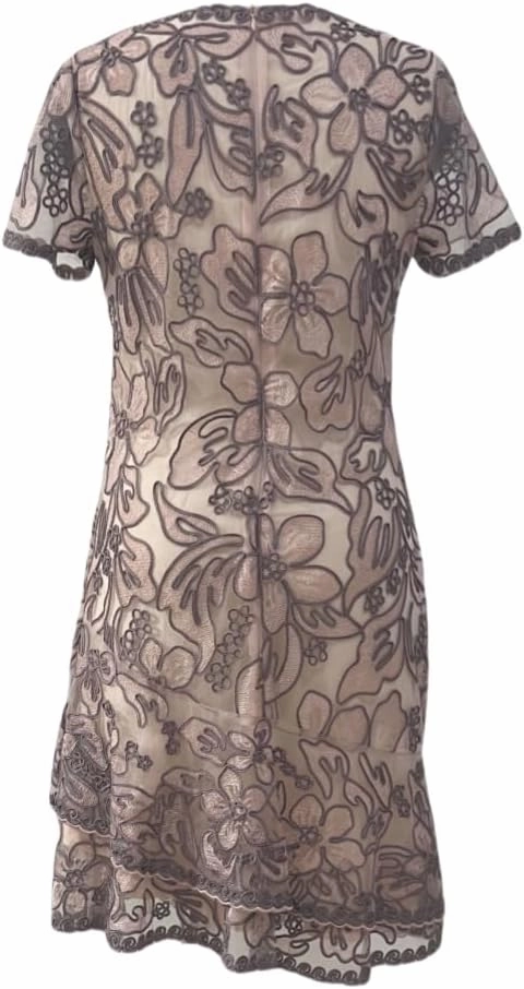 Embroidered Dress Pink and Purple Party Dress Light Luxury Style Slim Female Elegant Short Skirt 8906