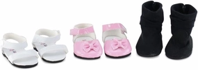 Emily Rose 14 Inch Fashion Doll Clothes 3 Pair Value Pack Doll Shoes/Boots - Compatible with Hard-Bodied Fashion Dolls Like Wellie Wishers - USA Business