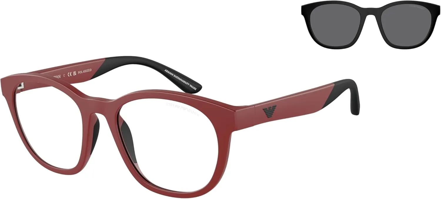 Emporio Armani Ek4001 Prescription Eyewear Frames with Interchangeable Sun Clip-ons Round