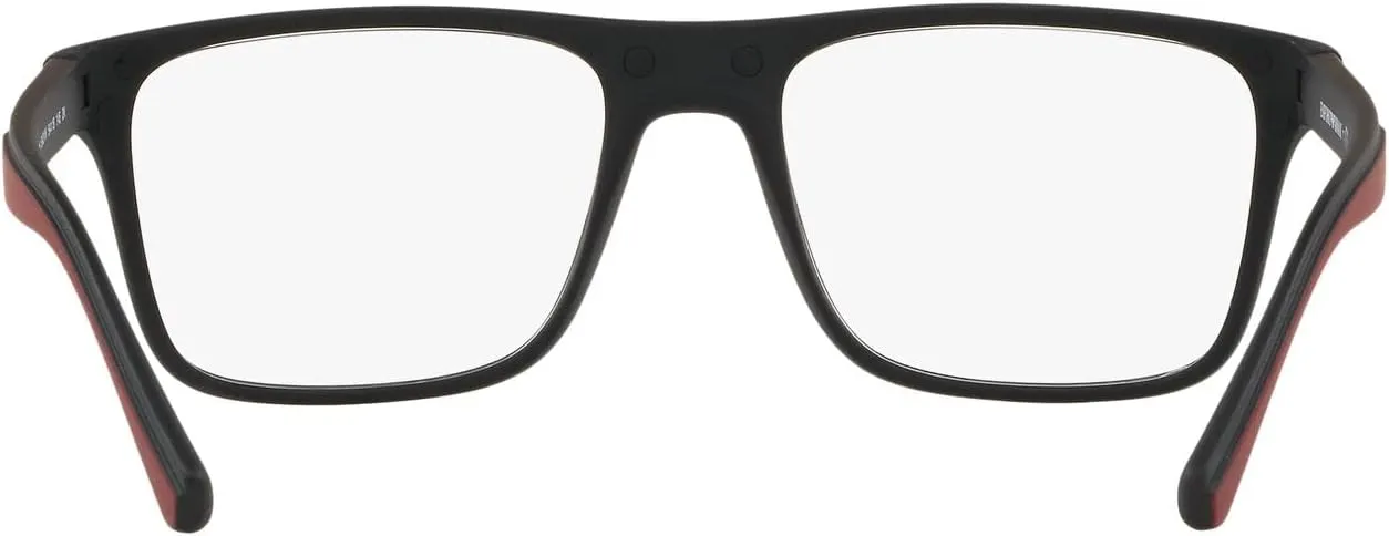 Emporio Armani Men's Ea4115f Low Bridge Fit Prescription Eyewear Frames with Two Interchangeable Sun Clip-ons Rectangular