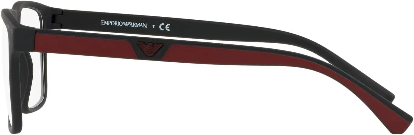 Emporio Armani Men's Ea4115f Low Bridge Fit Prescription Eyewear Frames with Two Interchangeable Sun Clip-ons Rectangular