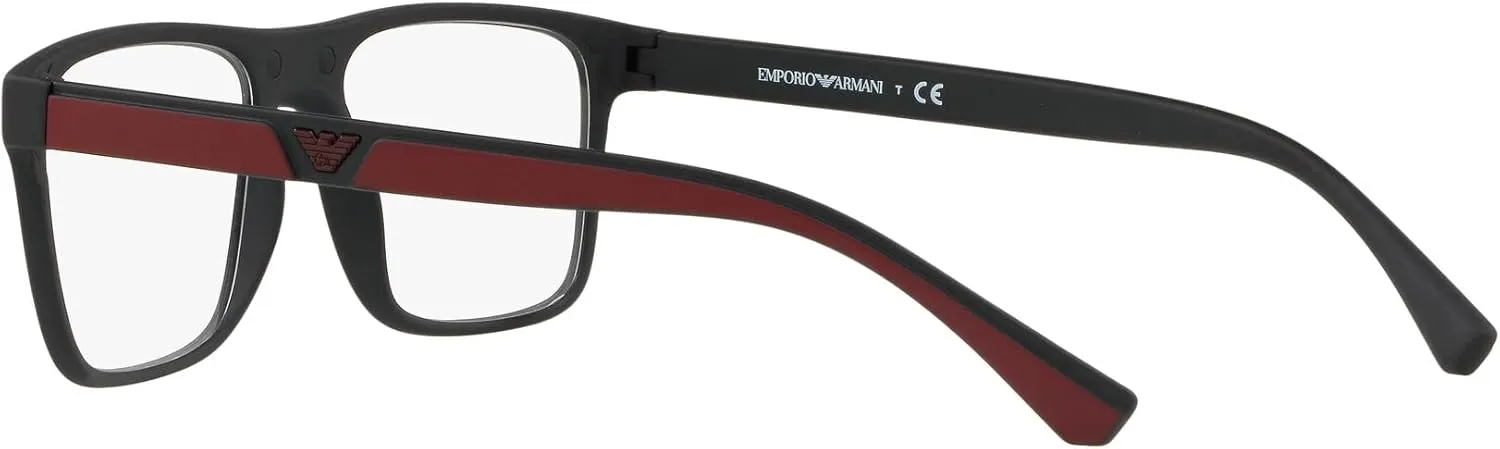 Emporio Armani Men's Ea4115f Low Bridge Fit Prescription Eyewear Frames with Two Interchangeable Sun Clip-ons Rectangular