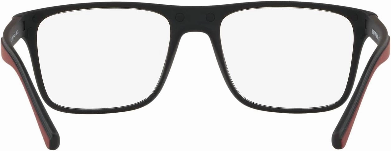 Emporio Armani Men's Ea4115f Low Bridge Fit Prescription Eyewear Frames with Two Interchangeable Sun Clip-ons Rectangular