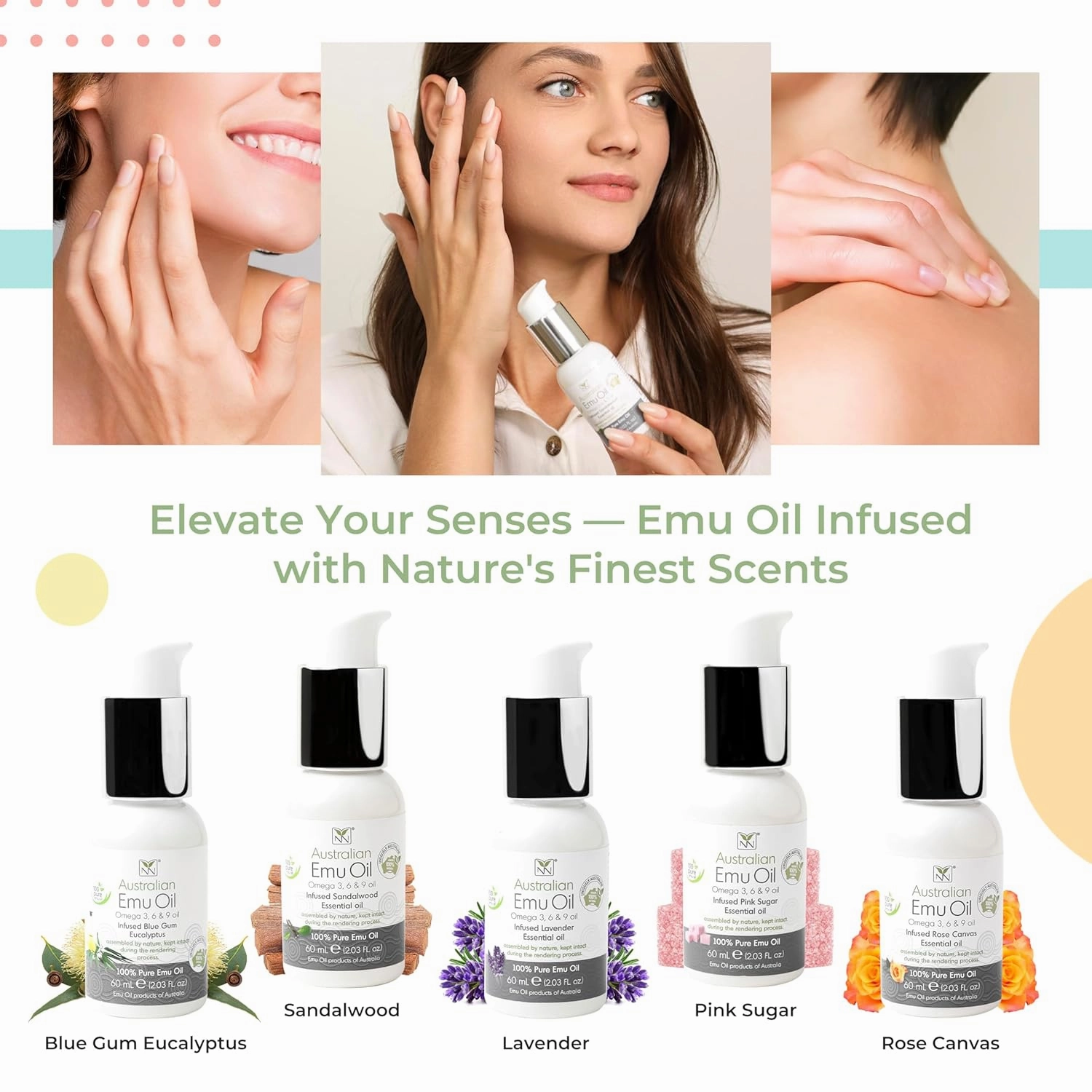 Emu Oil Pure Skin Moisturizer - Nail, Body, Face, Scalp & Hair Moisturizer with Omega 3, 6, 9, Vitamins, & Minerals - Australian Emu Oil for Skincare by Y-Not Natural - 200mL, Blue Gum Eucalyptus