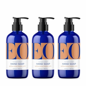 EO Liquid Hand Soap, 12 Ounce (Pack of 3), Orange Blossom and Vanilla, Organic Plant-Based Gentle Cleanser with Pure Essential Oils