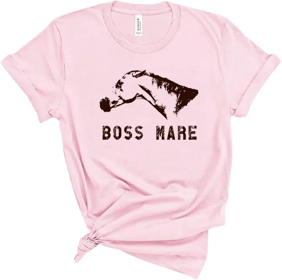 Equestrian Creations The Boss Mare Unisex Horse T-Shirt for Women Men Funny Gift Western Country