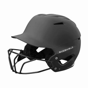 Evoshield XVT 2.0 Matte Batting Helmet With Facemask Matte Charcoal