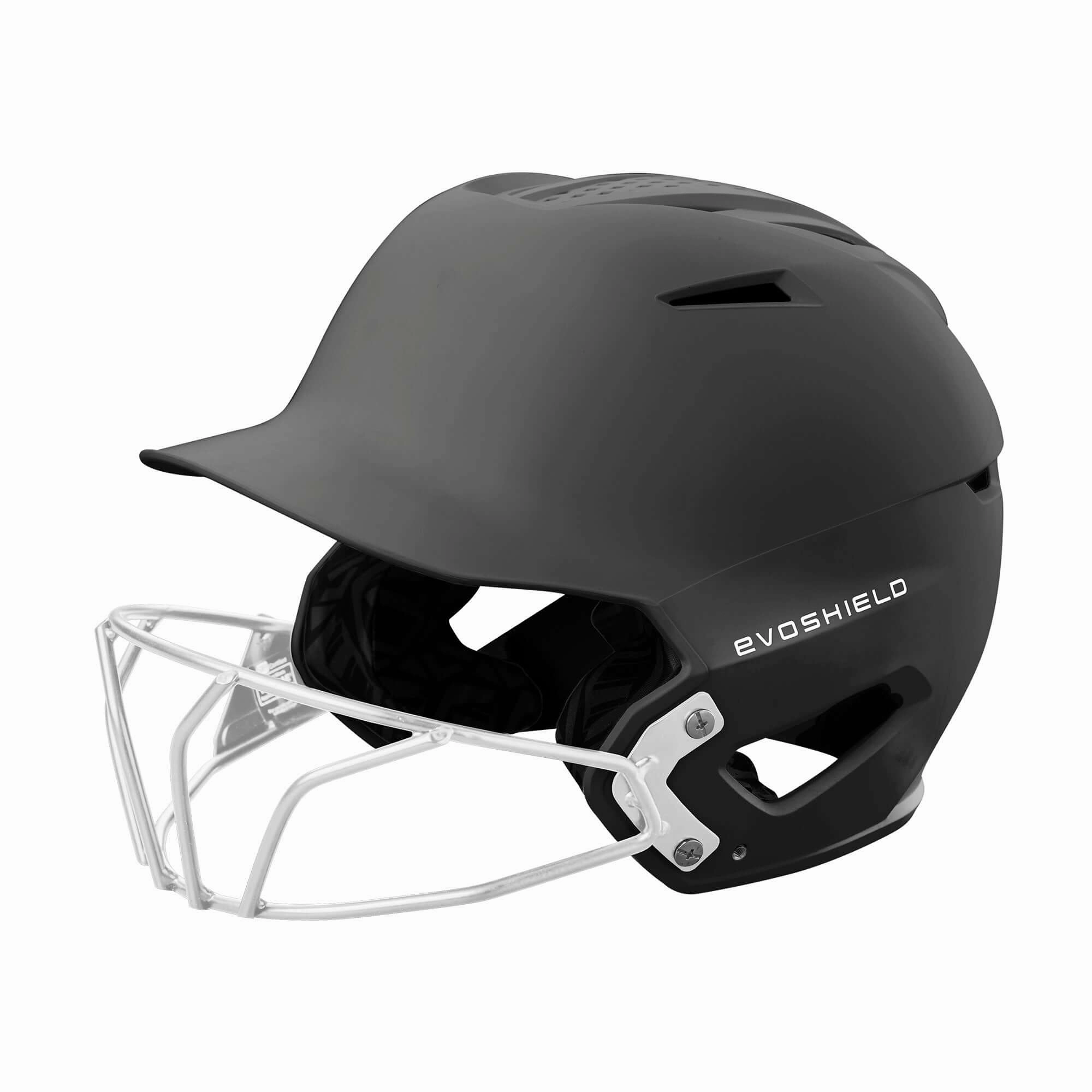 Evoshield XVT 2.0 Matte Batting Helmet With Facemask Matte Charcoal