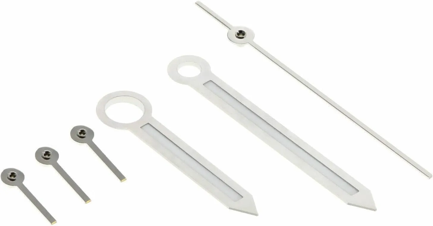 Ewatchparts Watch Hand Compatible With Breitling Navitimer 81610 13019 Movement Valjoux 7750-7753 Silver