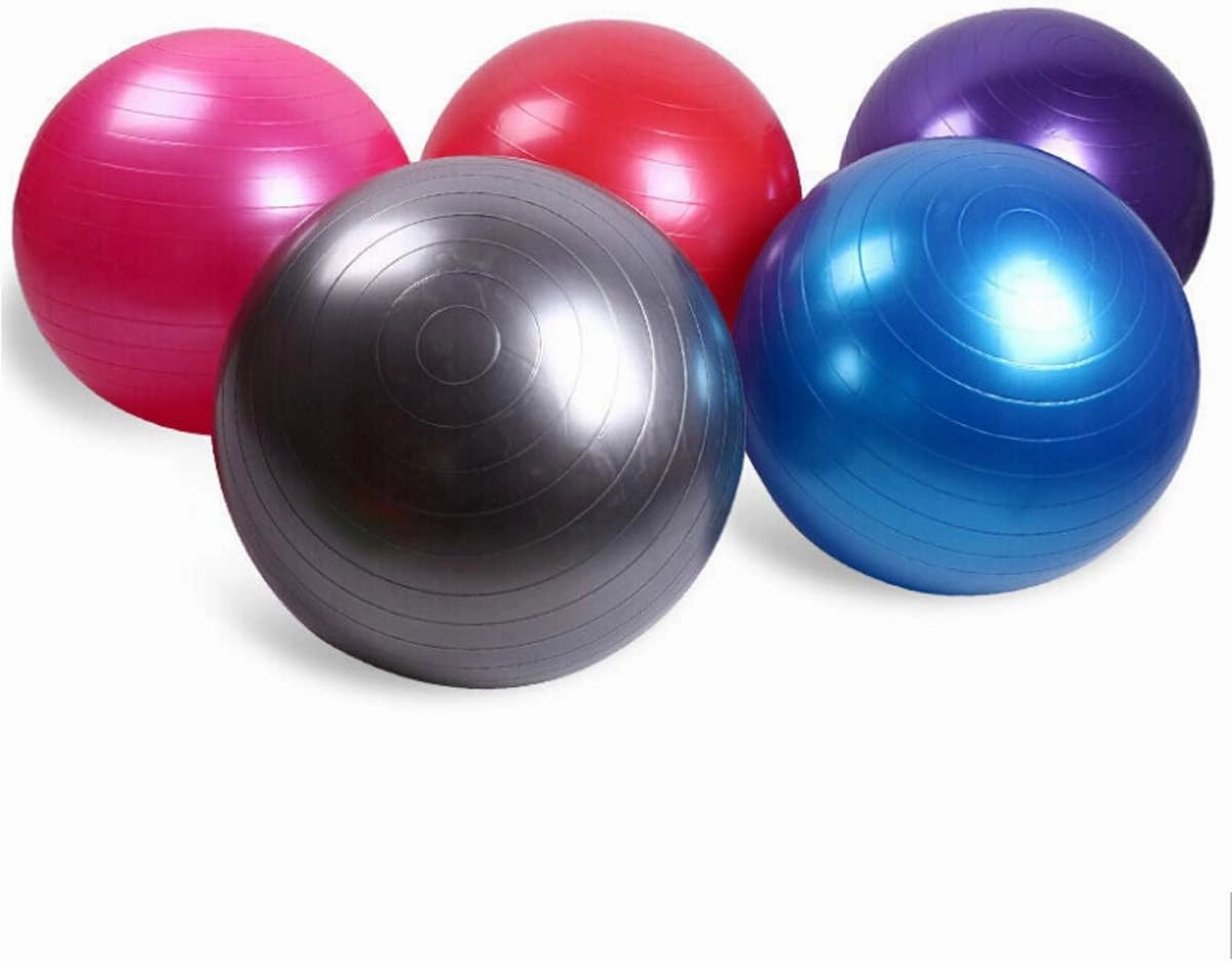 Exercise Ball for Yoga, Fitness, Balance Stability, Extra Thick Professional Grade Balance & Stability Ball - Anti Burst, Workout Program 2020 (Blue, 45cm)