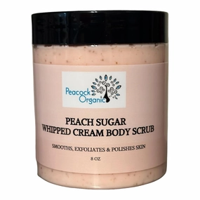 Exfoliating Body Scrub - Pore Cleansing, Refreshing Shower Essential - Exfoliating & Nourishing For Radiant Skin (Peach Sugar Whipped Cream)