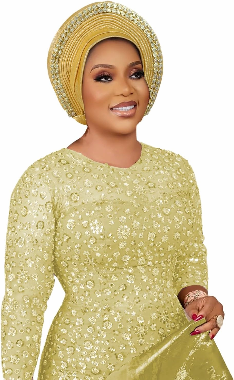 Exquisite Beaded African Headbands: Handcrafted Gele Turban Caps for Nigerian Fashion Celebrations